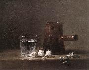 jean-Baptiste-Simeon Chardin Water Glass and Jug oil painting artist